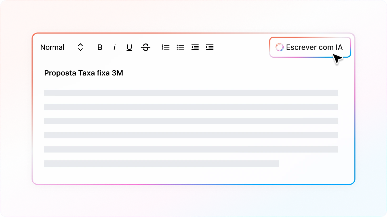 Preenchimento automático de propostas